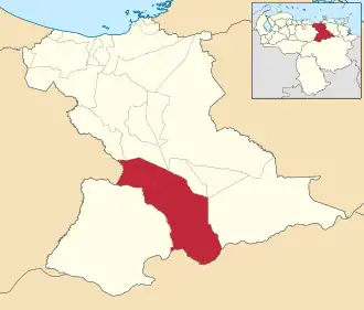 Location in Anzoátegui