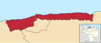 Location in La Guaira