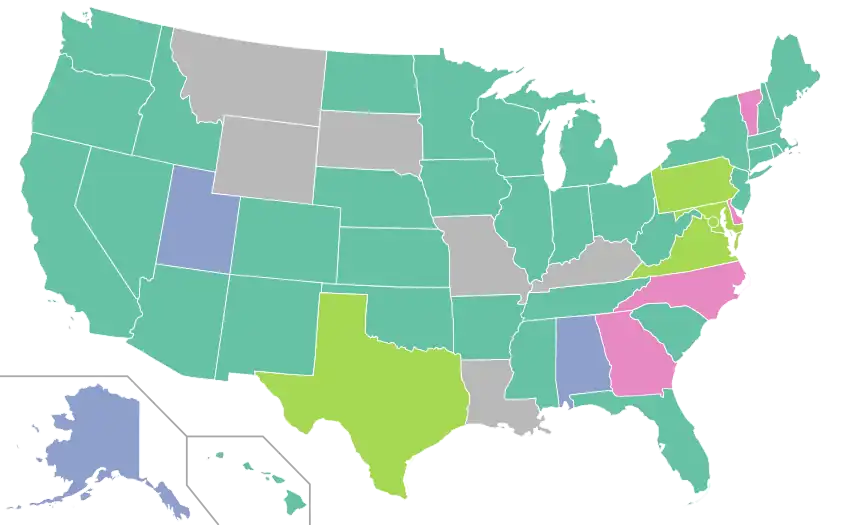 Minimum age to purchase tobacco in the USA as of 1989:[201] &nbsp;&nbsp;Minimum age was 19 &nbsp;&nbsp;Minimum age was 18 &nbsp;&nbsp;Minimum age was 17 &nbsp;&nbsp;Minimum age was 16 &nbsp;&nbsp;No set minimum age