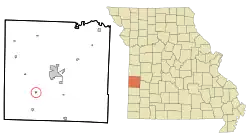 Location of Moundville, Missouri