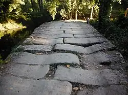 Ancient Roman bridge on the Camino