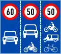 127c: Speed limits and vehicle classes allowed per lane