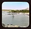 Verdant Elephantine Island, opposite Assuan, Egypt", 1908. Lantern slide. Brooklyn Museum