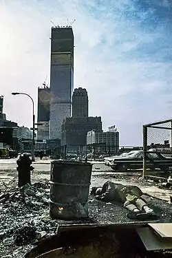 Image 22View of the World Trade Center under construction from Duane Street, Manhattan, 1970 (from History of New York City (1946–1977))