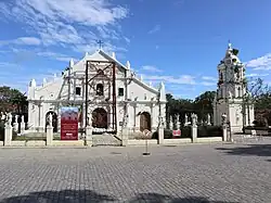 Earthquake damage under repair, Vigan Cathedral