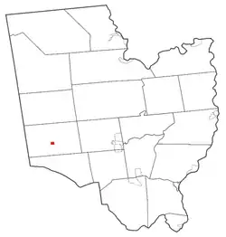 Map highlighting Galway's location within Saratoga County.