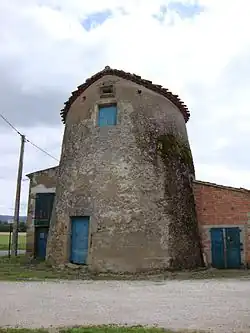 The old windmill in Viviers-lès-Montagnes