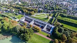Aerial view of the old stables of Meudon