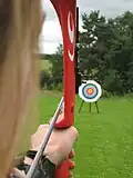 Target shooting with a recurve bow