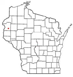 Location of Lincoln, Polk County, Wisconsin