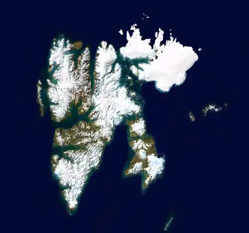 Landsat view of Svalbard