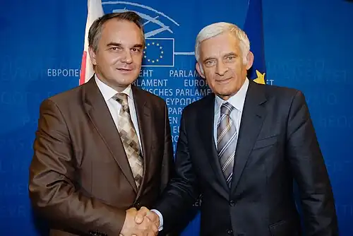 Waldemar Pawlak with Jerzy Buzek, 2009.jpg