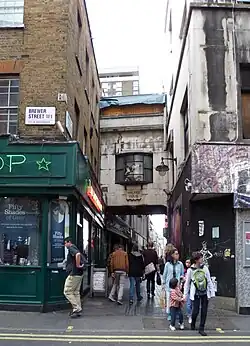 Walker's Court looking north from Brewer Street. (2015)
