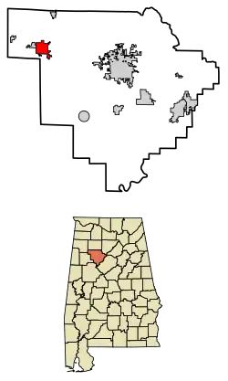 Location of Carbon Hill in Walker County, Alabama.