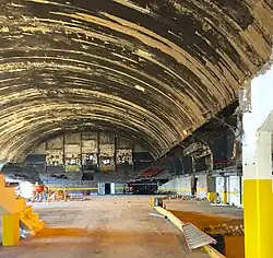 View inside the arena looking south in 2015