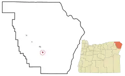 Location in Oregon