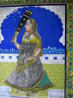 Painting on a wall of the Juna Mahal