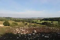 Part of the linear boundary known as the Wansdyke 425&nbsp;m south of New Barn Farm