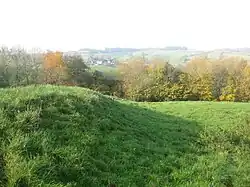 Part of the linear boundary known as the Wansdyke 285&nbsp;m north west of Manor Farm