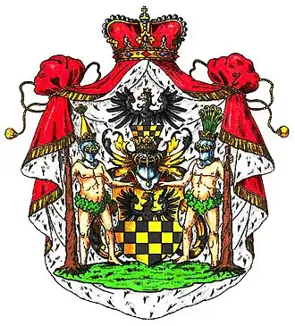 Coat of arms of Wilhelm Malte I as Prince of Rügen.[9]