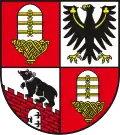 The coat of arms of Salzland, Saxony-Anhalt