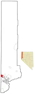 Location of Cold Springs within the State of Nevada
