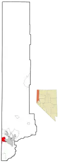 Location of Verdi, Nevada