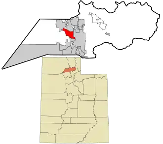 Location in Weber County and the state of Utah
