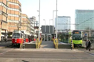 Centraal: Former tram stop on east side of station (closed 2013)