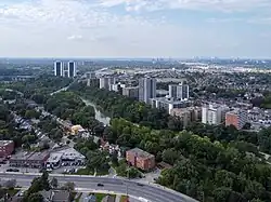 High rises along Weston Road from the Humber River