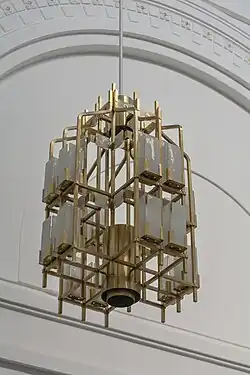 Secessionist chandelier in the first pavilion.