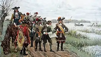 William inspects the Dutch Waterline