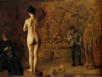 Thomas Eakins, William Rush Carving his Allegorical Figure of the Schuylkill River, 1908