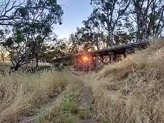 rail bridge over the Wimmera River between Quantong and East Natimuk
