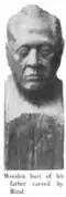 Wooden bust of Francisco Mercado by Dr. Jose Rizal. Snippet from Lineage, Life and Labors of José Rizal, Philippine Patriot A Study of the Growth of Free Ideas in the Trans-Pacific American Territory By Austin Craig · 1913