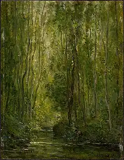 Woodland Scene (1873), oil on panel, 9 1/16 x 7 in. (23 x 17.8 cm), Clark Art Institute