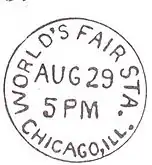 1893 postmark used at the Exposition