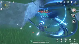 Yangyang engaging in a fight with three Tacet Discords