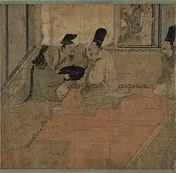 Humorous scene depicting a doctor's mistake, Yamai no Sōshi&nbsp;[fr], 12th century