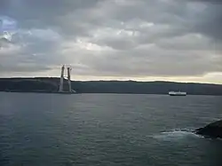 Poyrazköy pylons (view from Garipçe in January 2014)