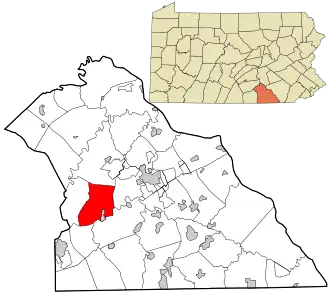 Location in York County and the state of Pennsylvania.