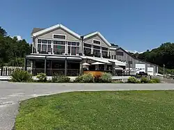 Pictured in 2025, when Dockside Grill and Handy Boat Service occupied the point