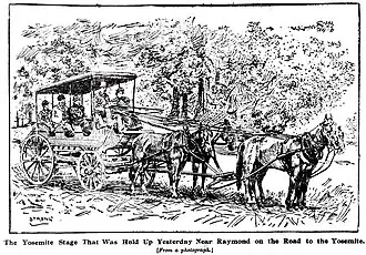 Yosemite stagecoach, 1896.