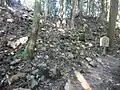 Demolished stone wall