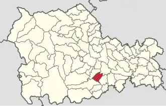 Location in Neamț County