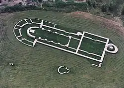 Ruins of the walls of a church