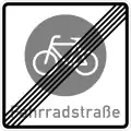 Sign 244.2 End of bicycle street