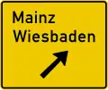 Sign 332.1 Exit direction sign (Bundesstraße)