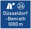 Sign 448 Next exit sign (Autobahn)