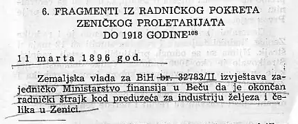1896 Zenica workers' strike